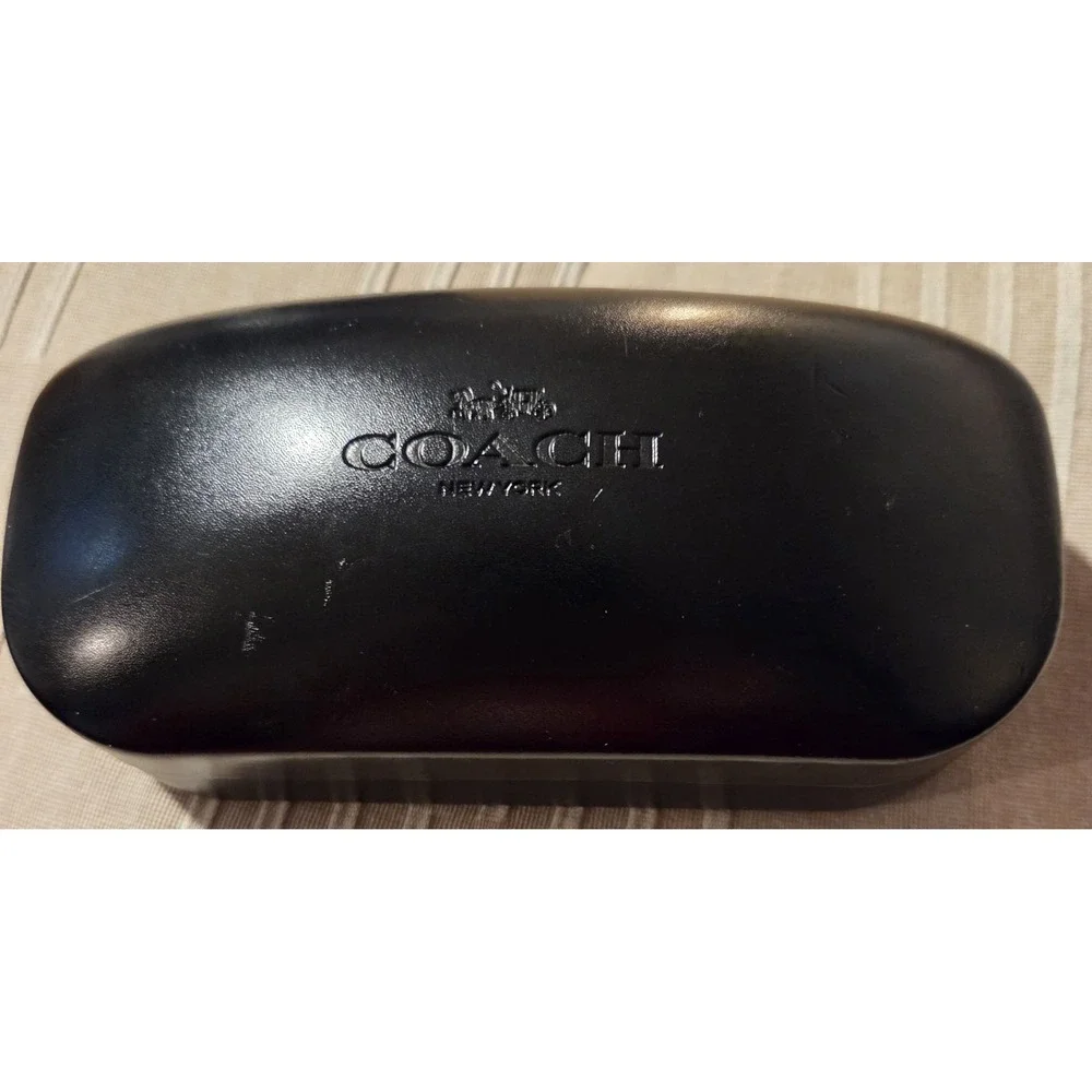 Coach Black Sunglasses/Eyeglasses Hard Clamshell Case W/‎ Cleaning Cloth